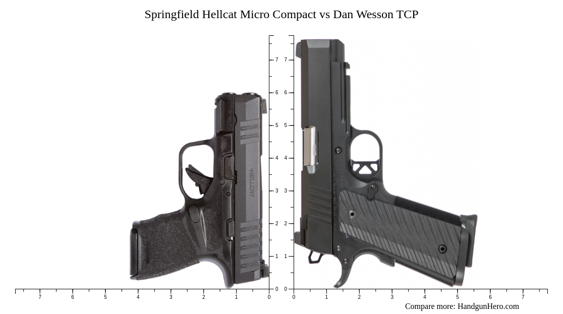 Springfield Hellcat Micro Compact Vs Dan Wesson Tcp Size Comparison