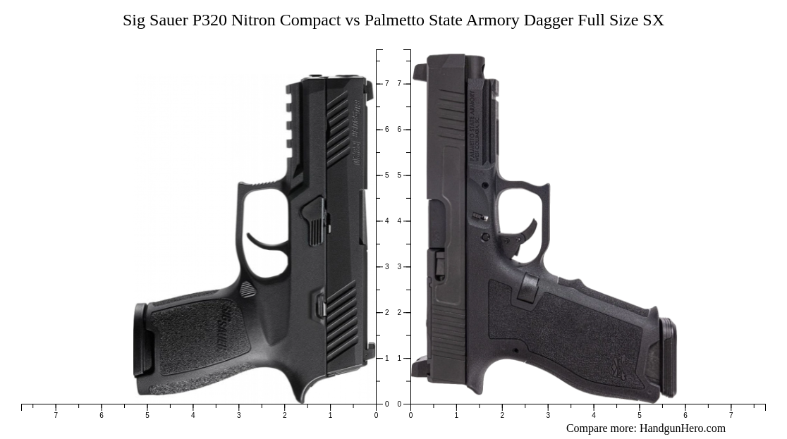 Sig Sauer P Nitron Compact Vs Palmetto State Armory Dagger Full Size