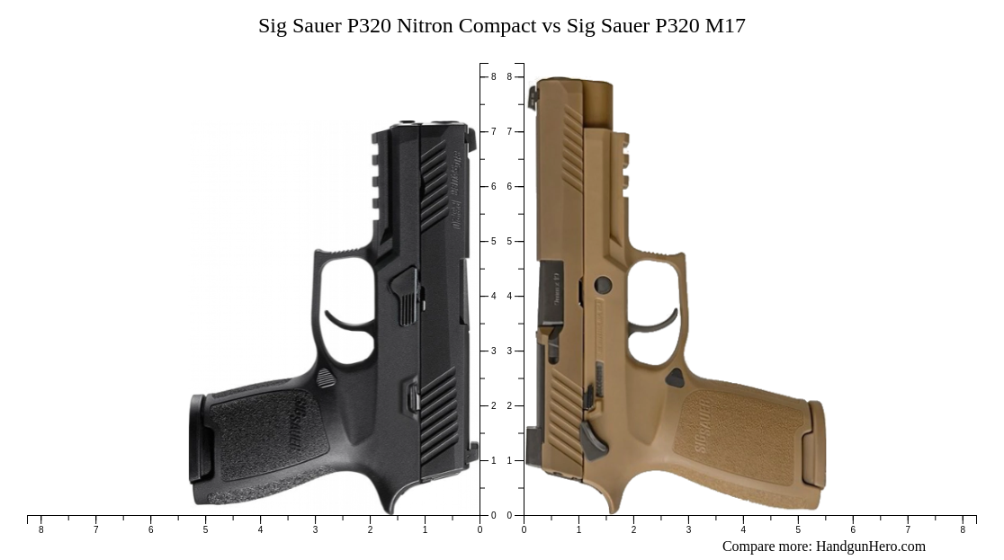 Sig Sauer P320 M17 vs Sig Sauer P320 M18 vs Sig Sauer P320 Nitron ...