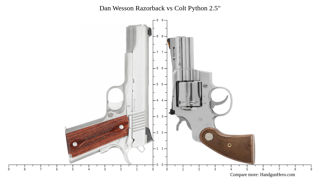 Dan Wesson Python Dan Wesson Razorback vs Colt Python 2.5