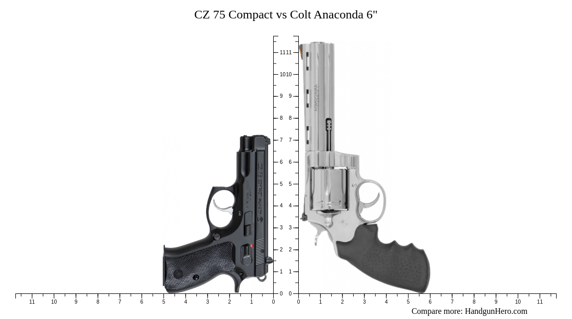 CZ 75 Compact vs Colt Anaconda 6