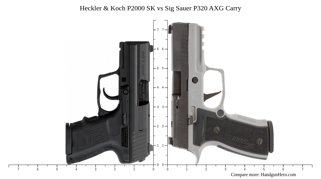 Heckler & Koch P2000 SK vs Sig Sauer P320 AXG Carry size comparison ...