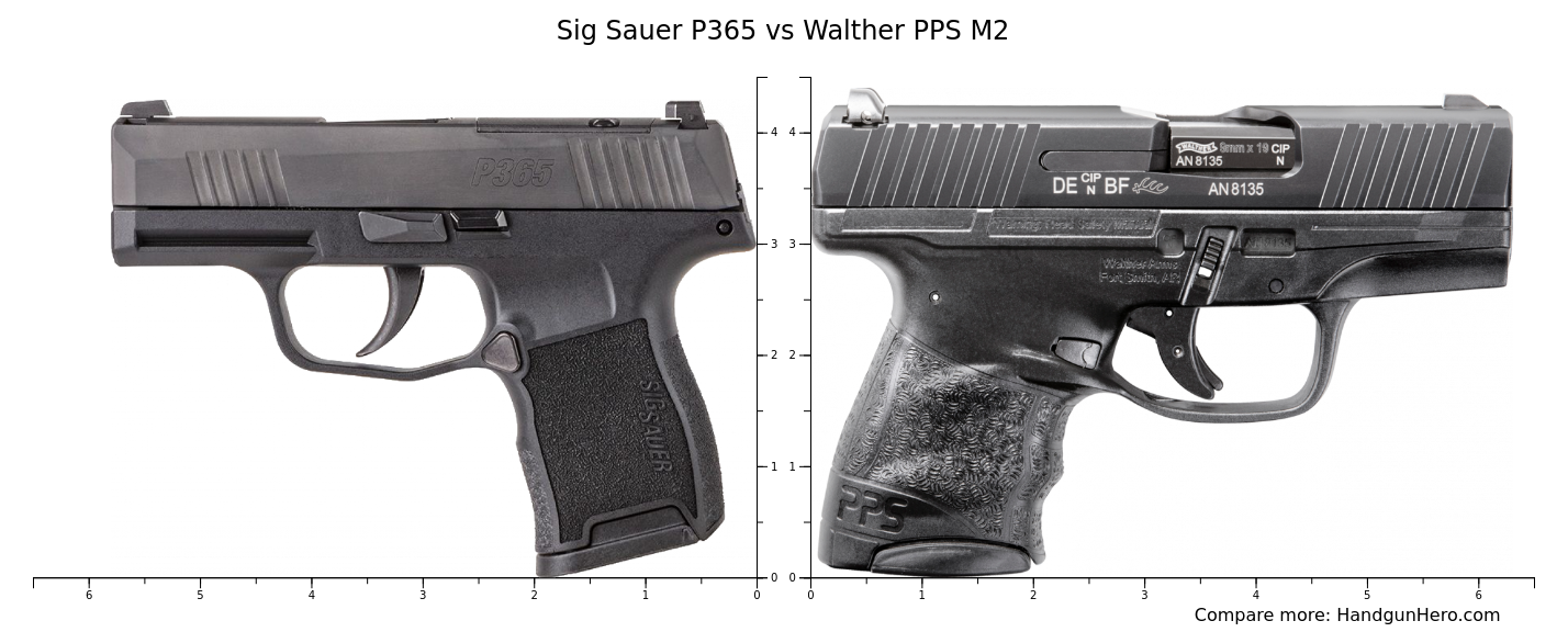 Sig Sauer P Vs Walther Pps M Size Comparison Handgun Hero