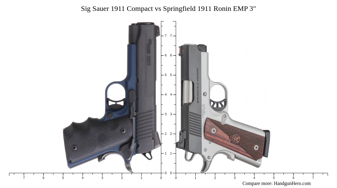 Sig Sauer 1911 Compact vs Springfield 1911 Ronin EMP 3