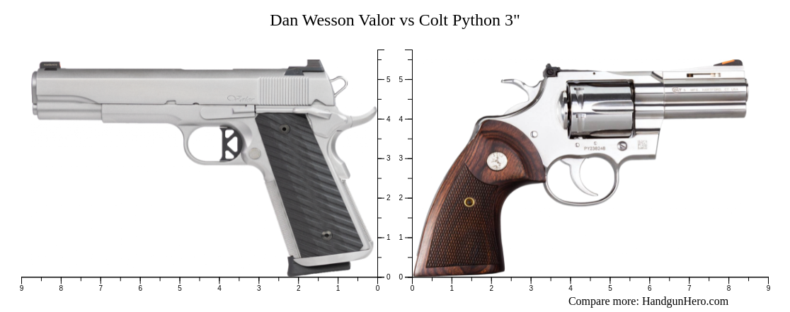 Dan Wesson Python Dan Wesson Valor vs Colt Python 3