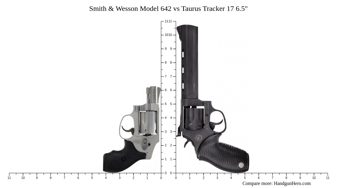 Smith & Wesson Model 642 vs Taurus Tracker 17 6.5