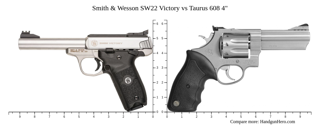 Smith & Wesson SW22 Victory vs Taurus 608 4