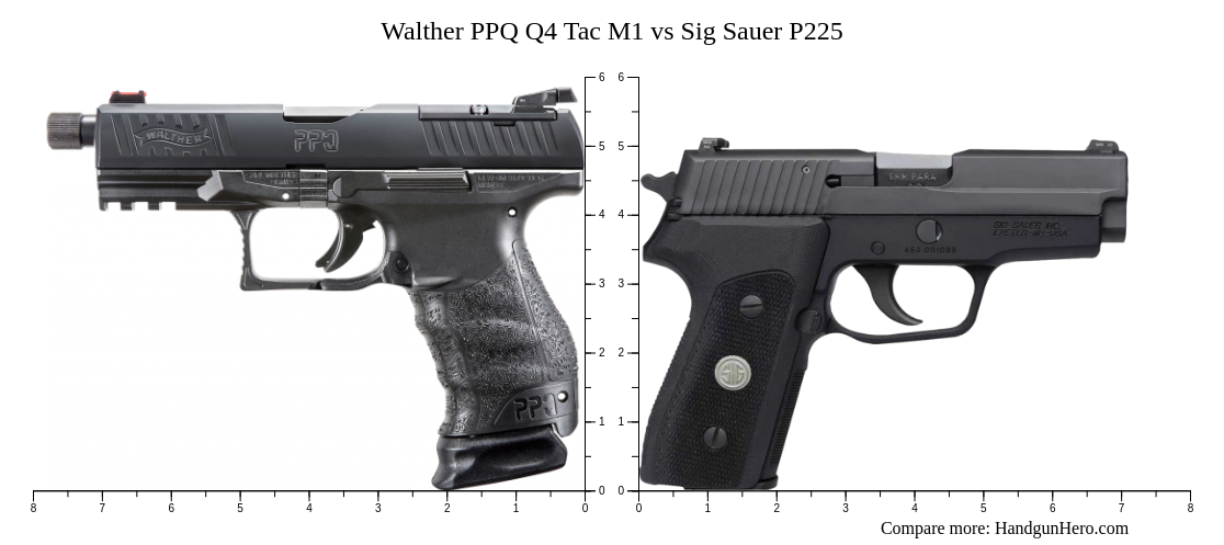 Walther Ppq Q Tac M Vs Sig Sauer P M Size Comparison Handgun Hero Hot Sex Picture