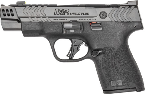 Smith & Wesson M&P 9 Shield Plus Carry Comp facing left