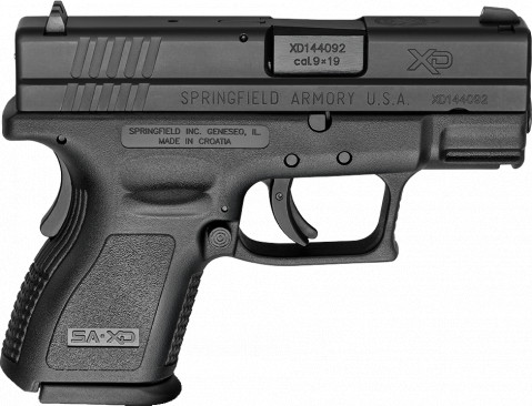 Springfield XD Sub-compact 3" facing right