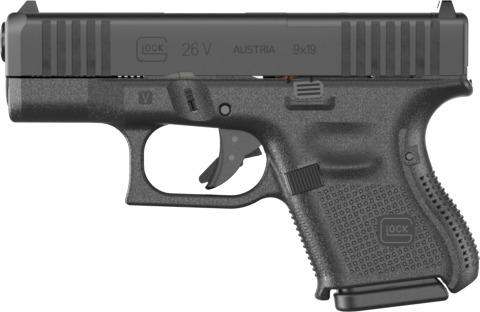 Glock G26 V MOS facing left