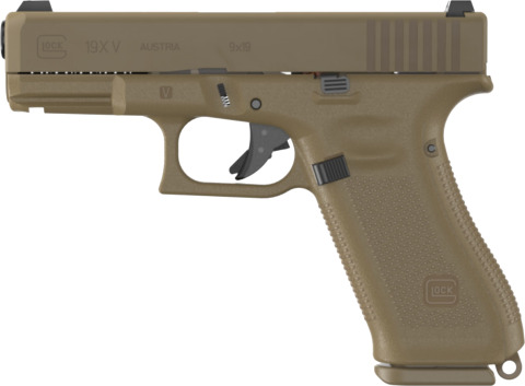 Glock G19X V facing left
