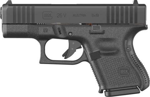 Glock G26 V facing left