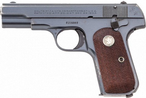 Colt 1903 Pocket Hammerless facing left